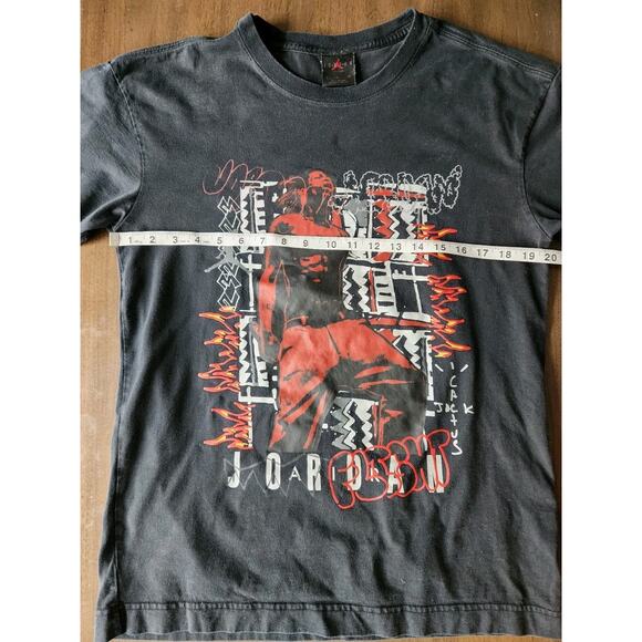 Nike Men's Black Cactus Jack by Travis Scott x Air Jordan MJ 2 T-Shirt Small - Picture 5 of 6